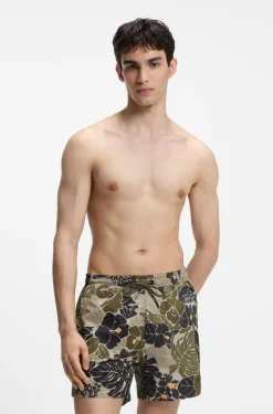 Schnell trocknende Badeshorts mit Allover-Print