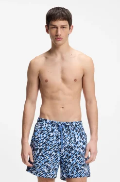 Schnell trocknende Badeshorts mit Allover-Print