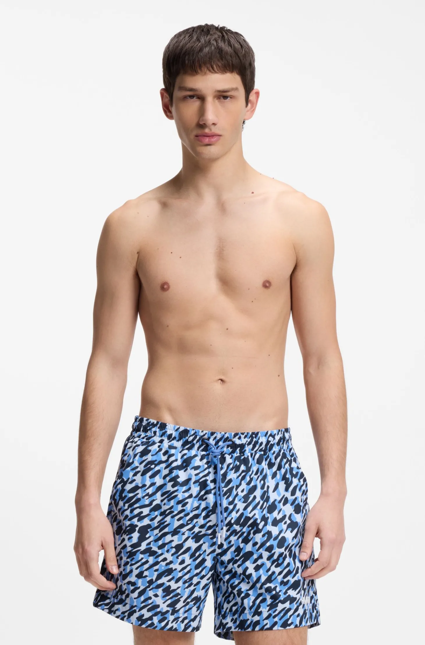 Schnell trocknende Badeshorts mit Allover-Print