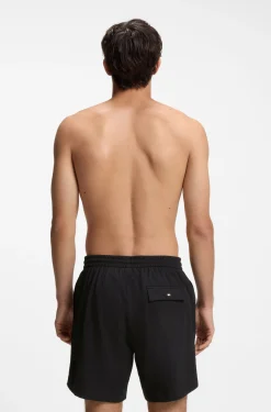 Schnell trocknende Badeshorts aus elastischem Seersucker-Gewebe