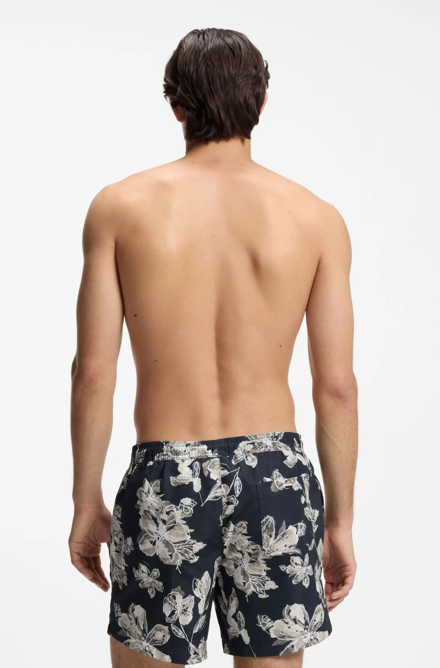 Schnell trocknende Badeshorts mit Allover-Print