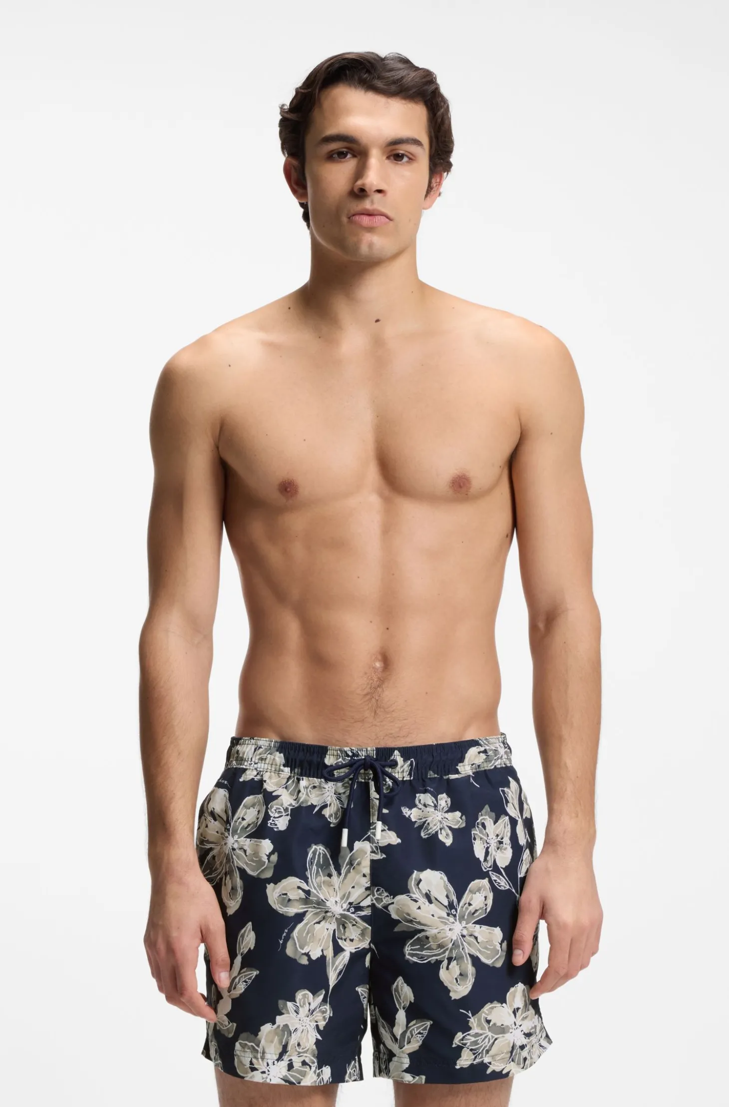 Schnell trocknende Badeshorts mit Allover-Print