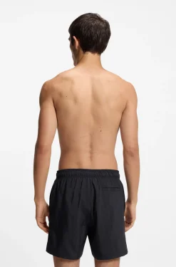 Schnell trocknende Badeshorts mit Stacked-Logo-Print