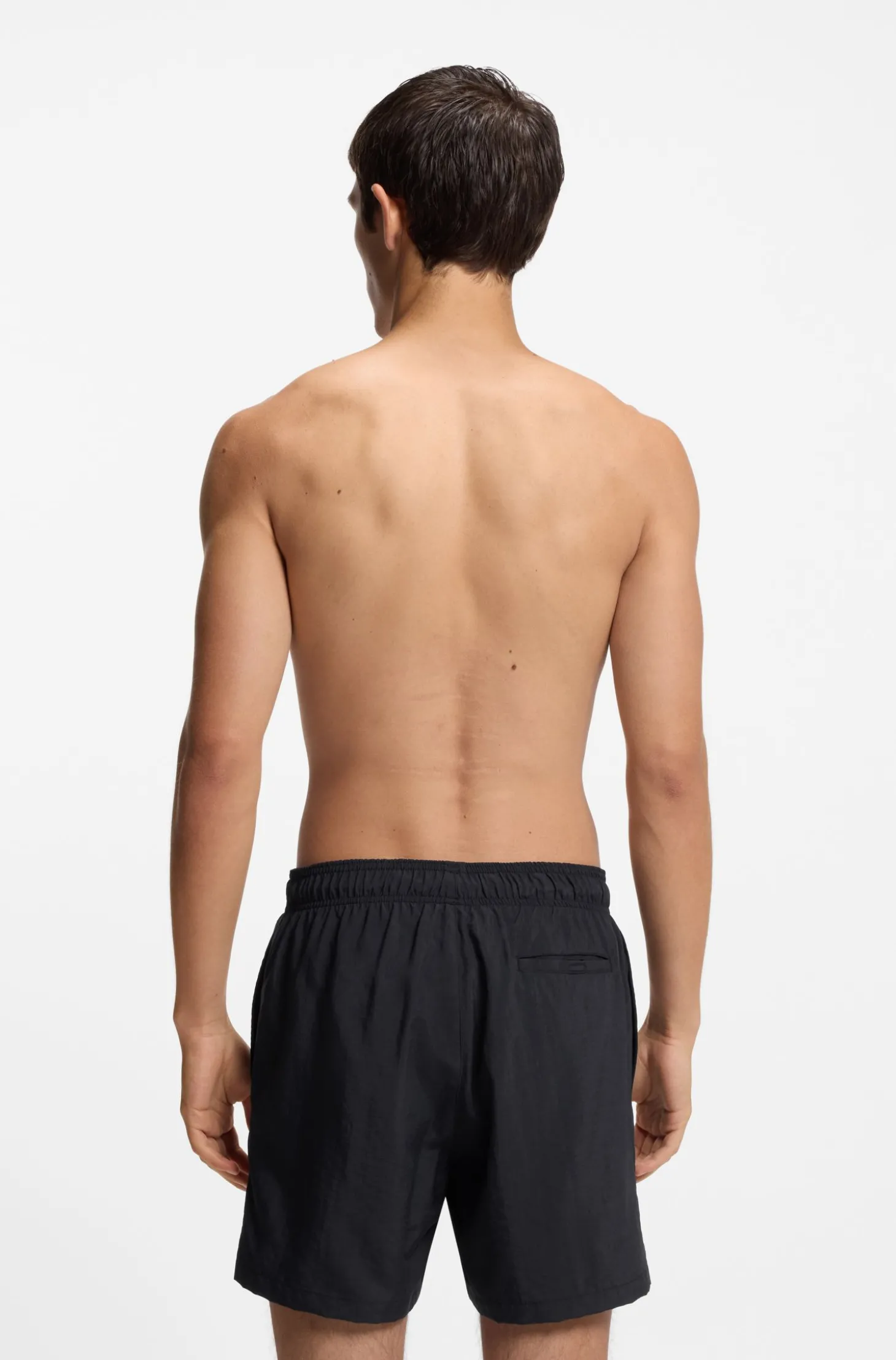 Schnell trocknende Badeshorts mit Stacked-Logo-Print