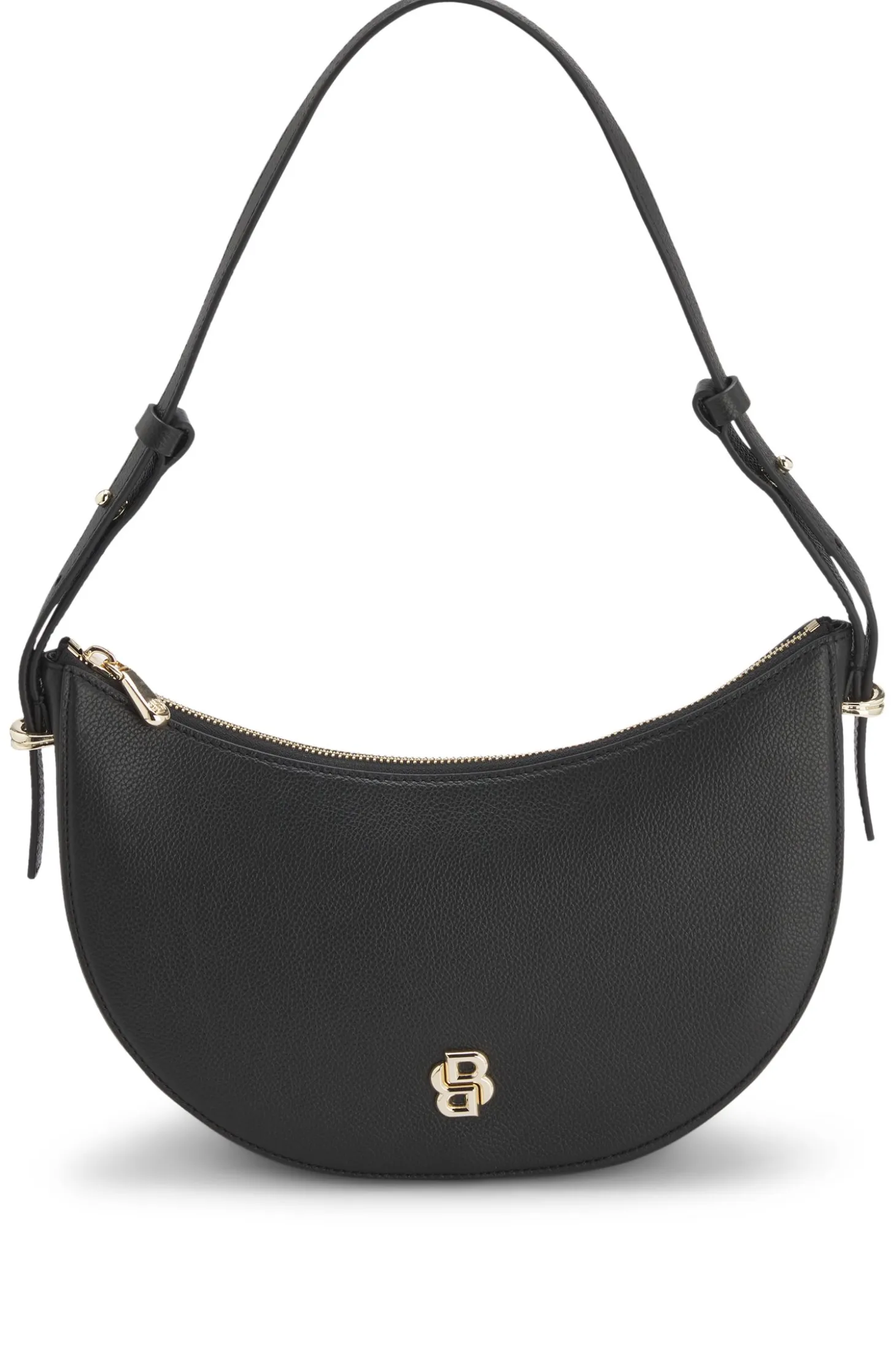 Schultertasche aus Leder mit Double-B-Monogramm