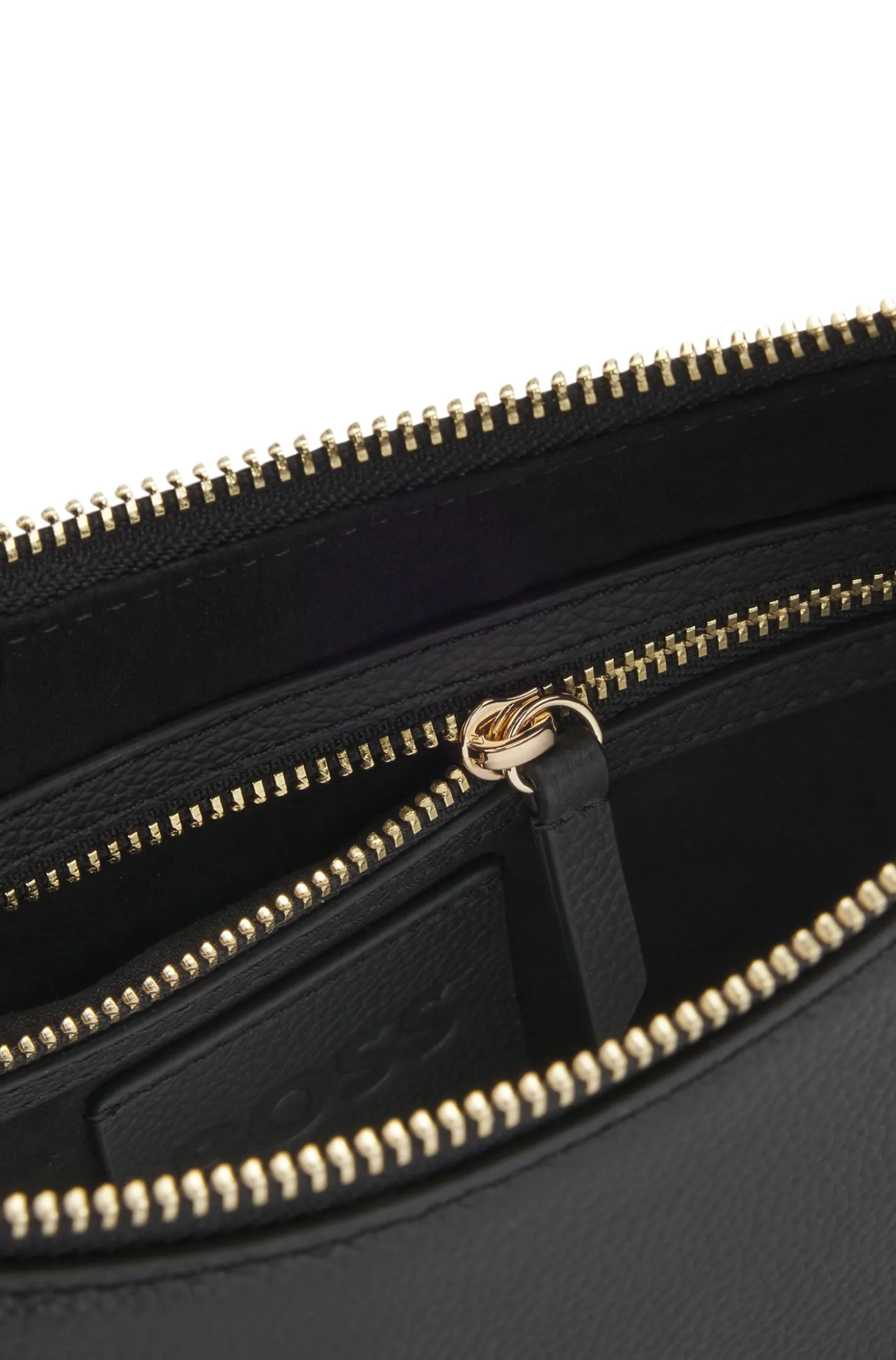 Schultertasche aus Leder mit Double-B-Monogramm
