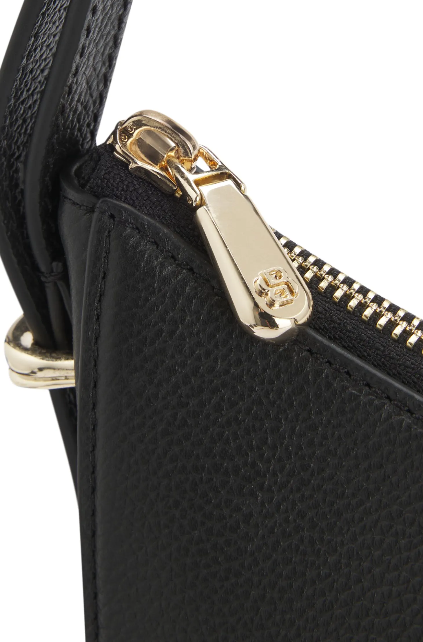 Schultertasche aus Leder mit Double-B-Monogramm