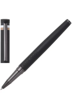 Schwarzer Tintenroller mit Logo-Detail und Signature-Streifen an der Kappe