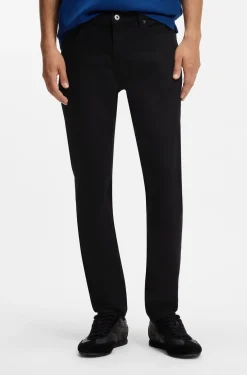Schwarze Skinny-Fit Jeans mit Rinse-Wash-Finish