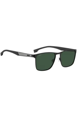 Schwarze Sonnenbrille mit Gummi-Bügeln