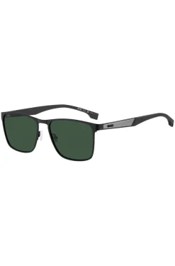 Schwarze Sonnenbrille mit Gummi-Bügeln