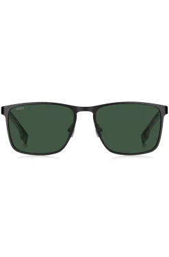 Schwarze Sonnenbrille mit Gummi-Bügeln