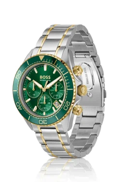 Sealiner zweifarbiger Chronograph mit grünem Zifferblatt