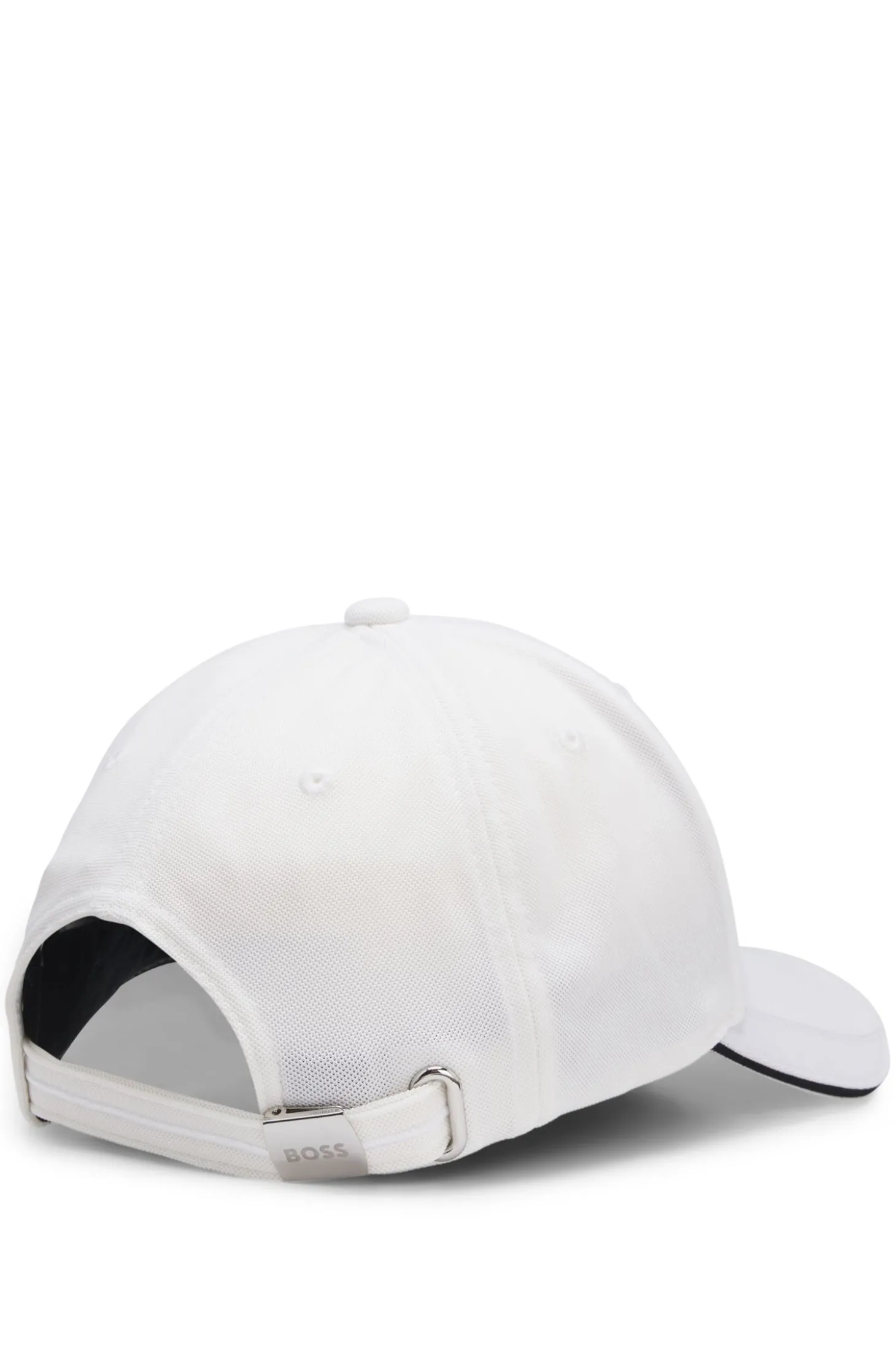 Sechs-Bahnen-Cap aus Piqué mit Logo-Stickerei