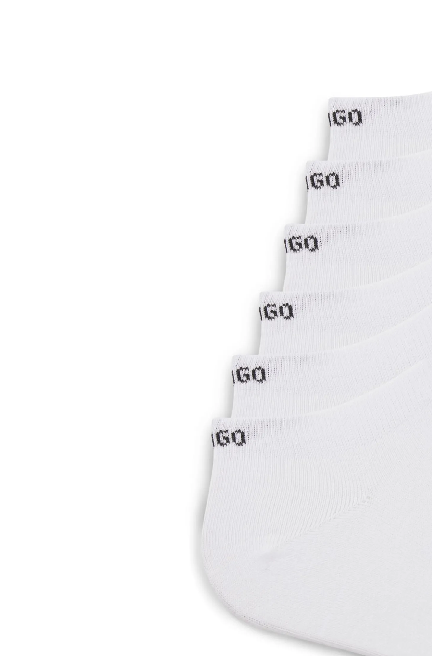Sechserpack Sneakers-Socken aus Baumwoll-Mix mit Logos