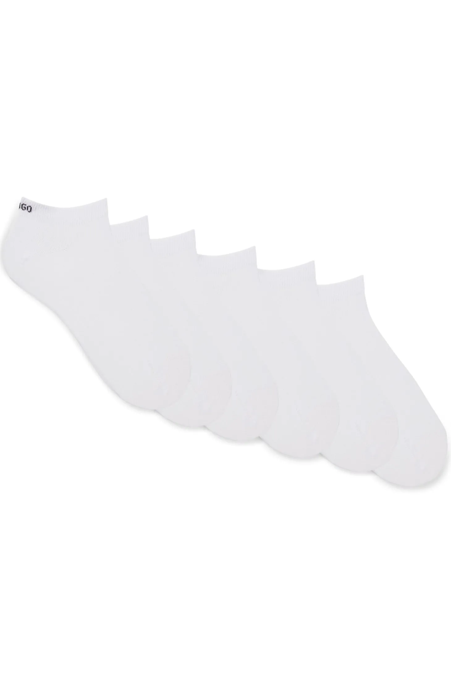 Sechserpack Sneakers-Socken aus Baumwoll-Mix mit Logos