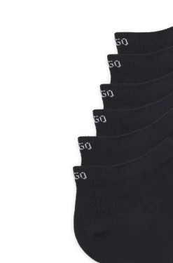 Sechserpack Sneakers-Socken aus Baumwoll-Mix mit Logos