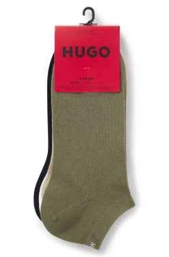 Sechserpack Sneakers-Socken aus Baumwoll-Mix mit Logos