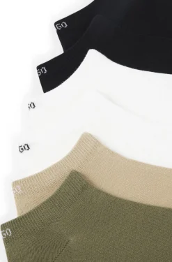 Sechserpack Sneakers-Socken aus Baumwoll-Mix mit Logos