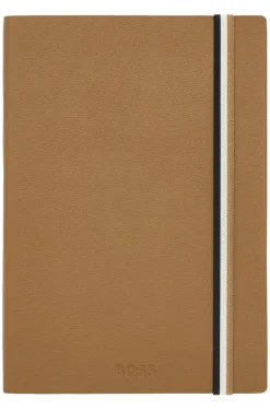 Set aus camelfarbenem DIN-A5-Notizbuch und Tintenroller