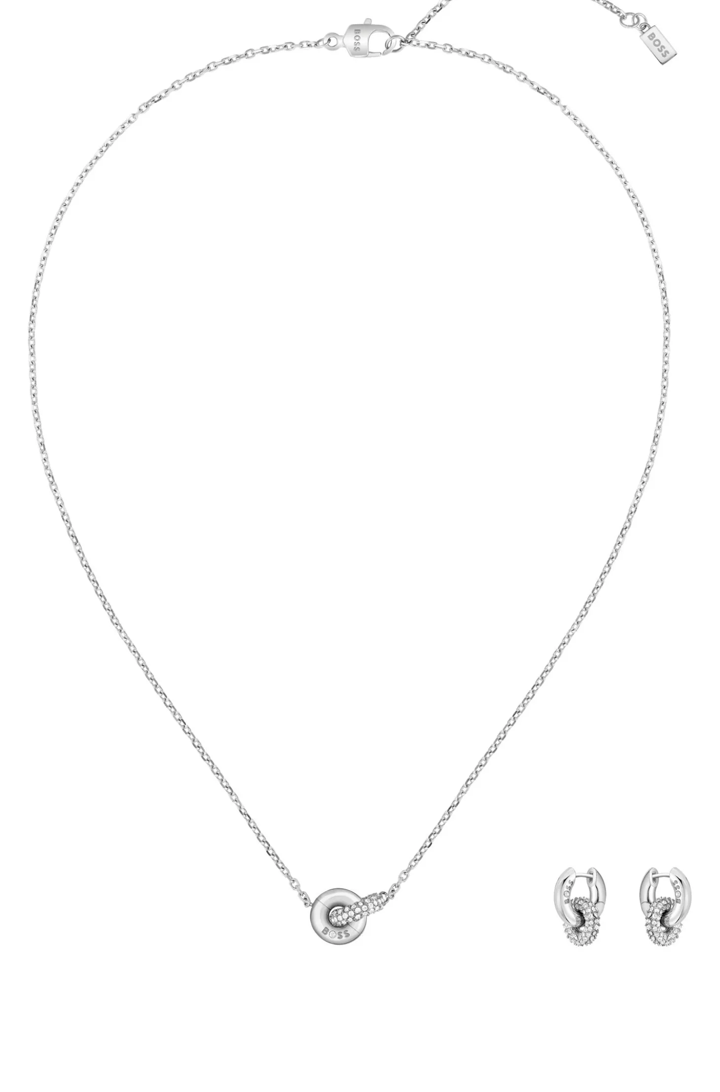 Set aus Halskette und Ohrringen in Geschenkbox