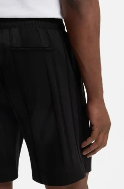 Shorts aus Baumwoll-Jersey mit matten und glänzenden Streifen