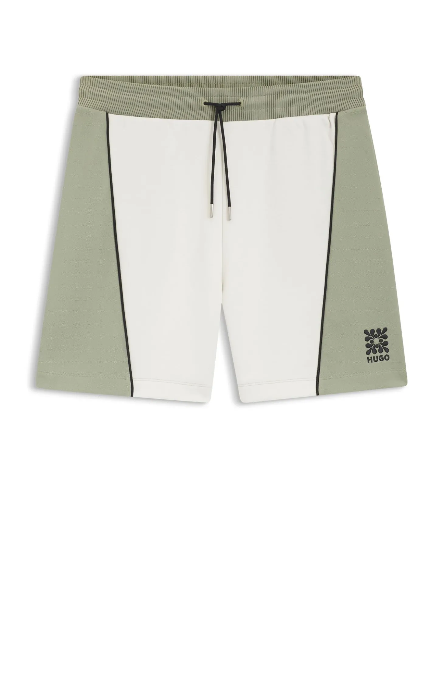 Shorts aus Baumwoll-Mix mit gesticktem Logo-Artwork