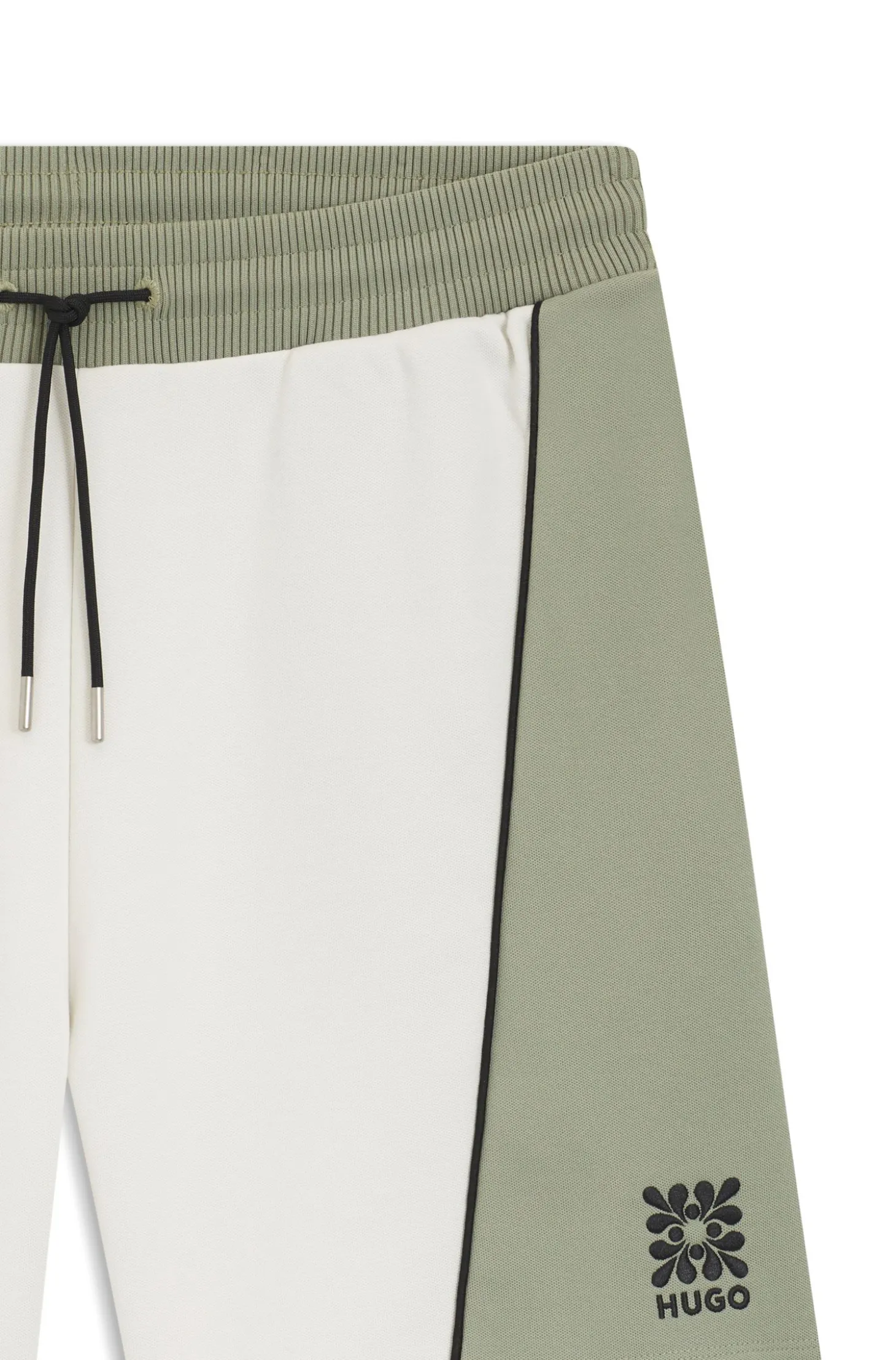 Shorts aus Baumwoll-Mix mit gesticktem Logo-Artwork