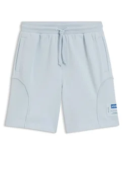 Shorts aus Baumwoll-Mix mit Logo-Label