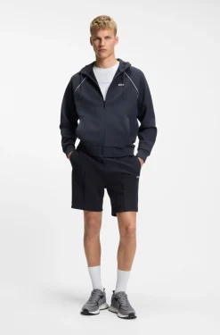 Shorts aus Baumwoll-Mix mit Paspeln
