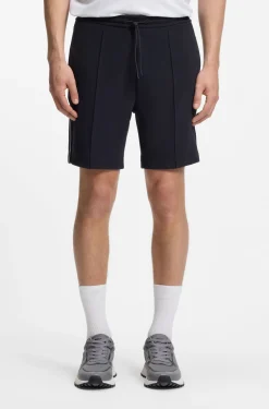 Shorts aus Baumwoll-Mix mit Paspeln
