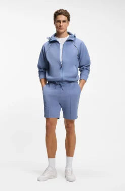 Shorts aus Baumwoll-Mix mit Paspeln