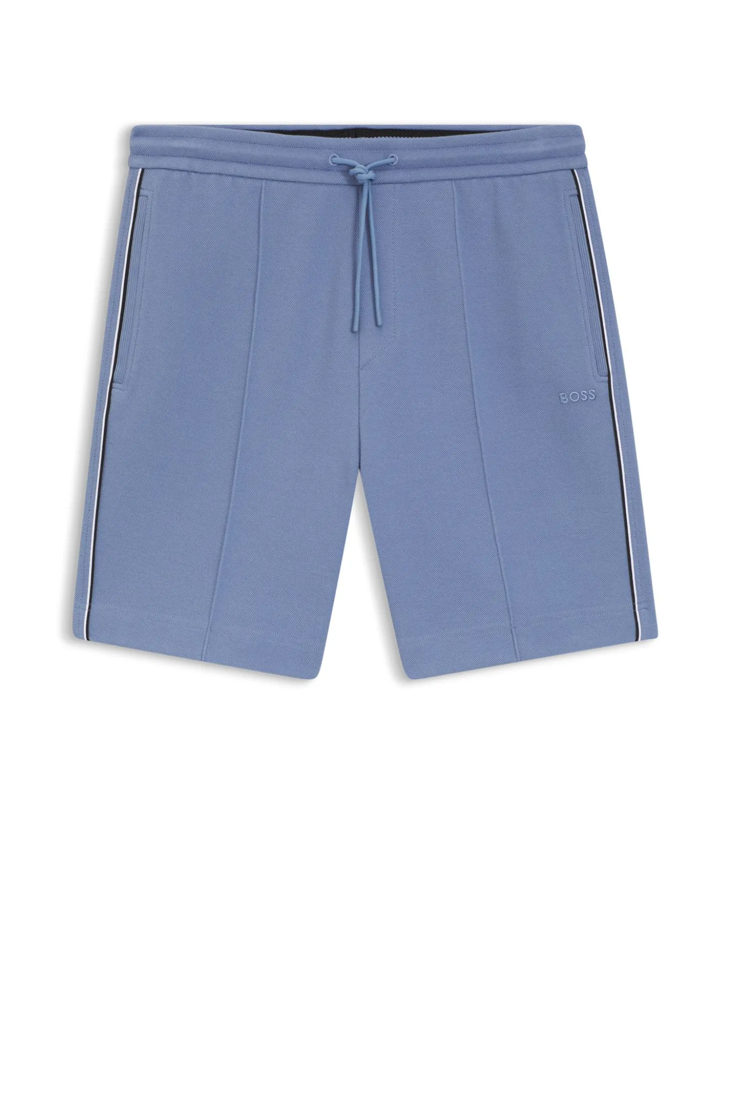 Shorts aus Baumwoll-Mix mit Paspeln