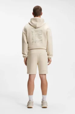Shorts aus Baumwoll-Mix mit reflektierender Grafik