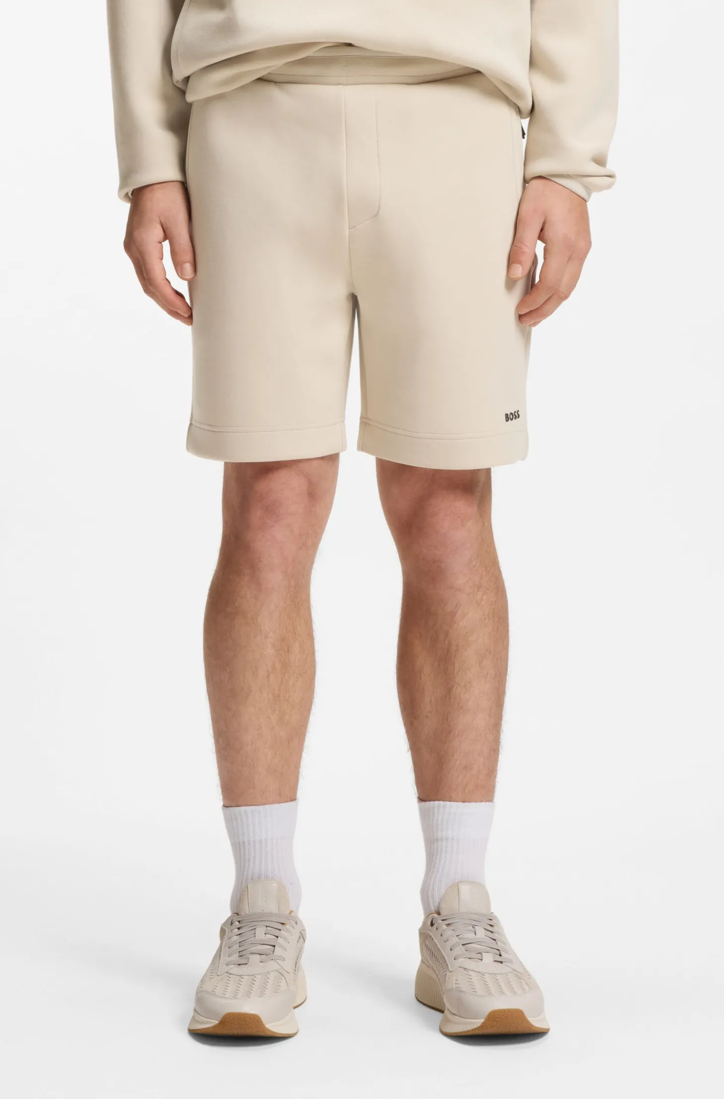 Shorts aus Baumwoll-Mix mit reflektierender Grafik