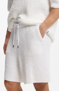 Shorts aus Baumwoll-Mix mit Rippstrick