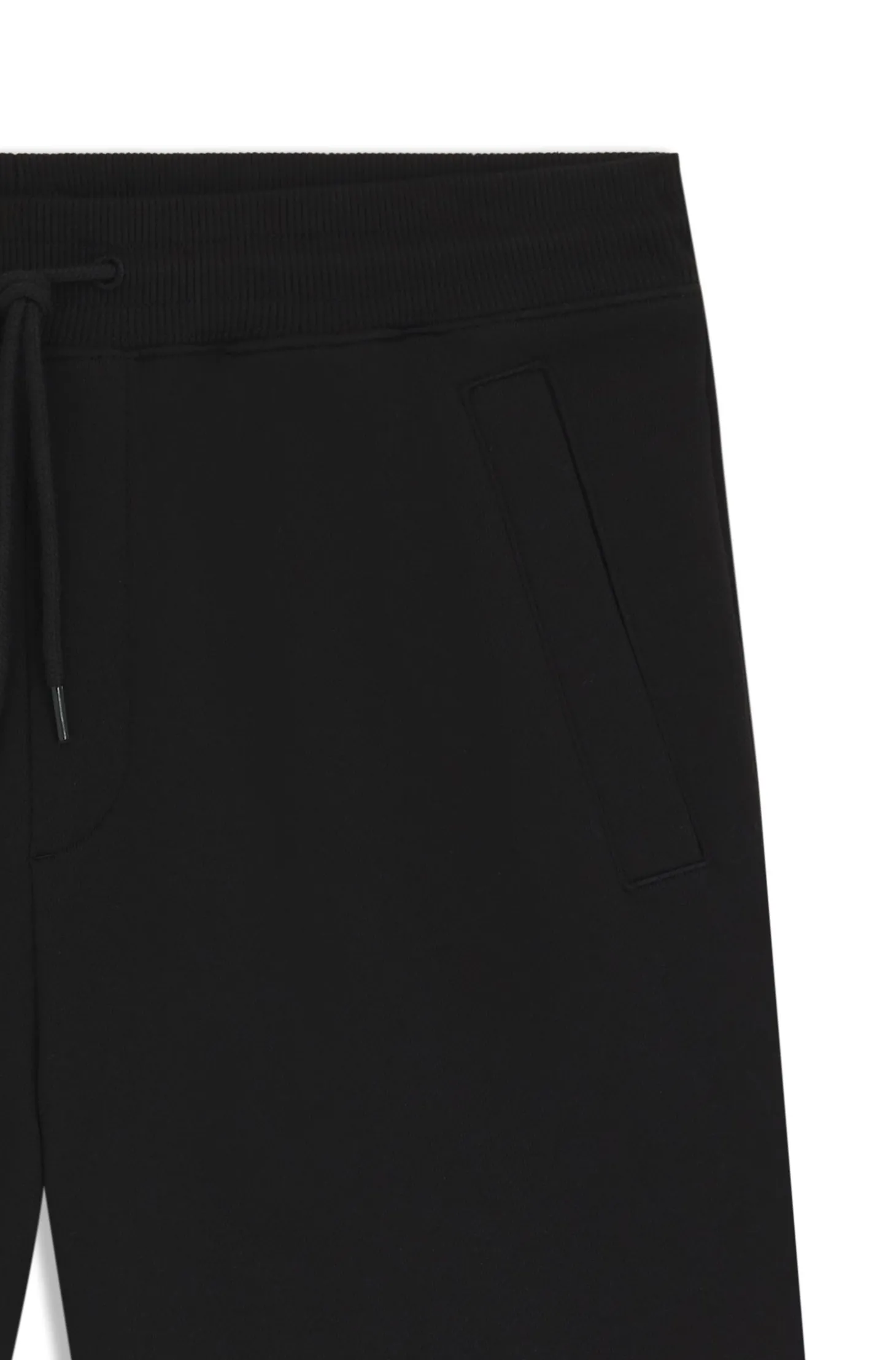 Shorts aus Baumwoll-Terry mit rotem Logo-Label