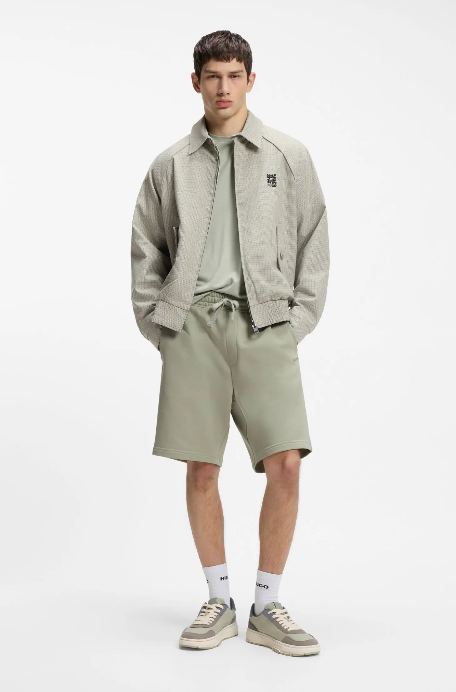 Shorts aus Baumwoll-Terry mit Logo-Print