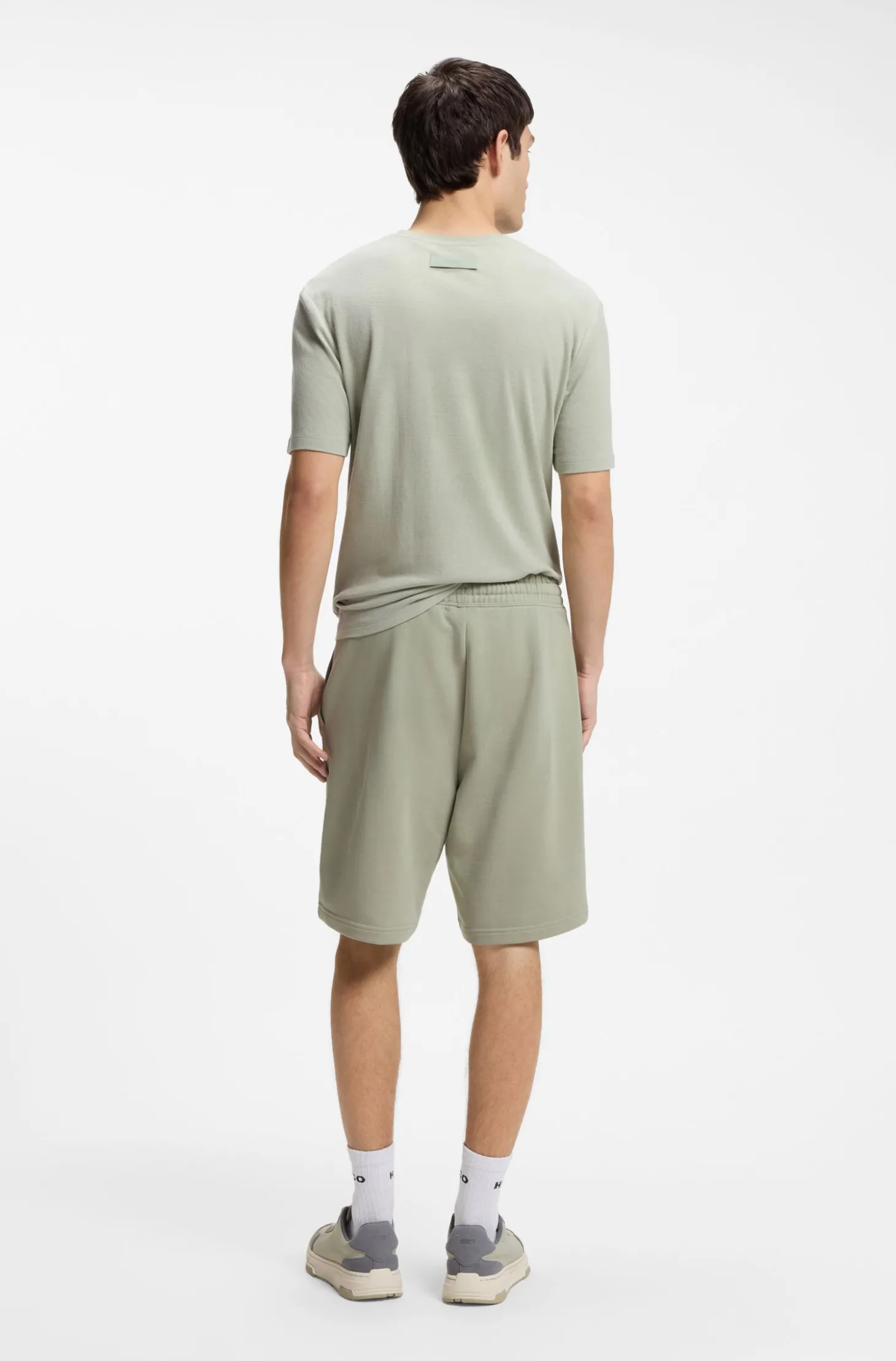 Shorts aus Baumwoll-Terry mit Logo-Print