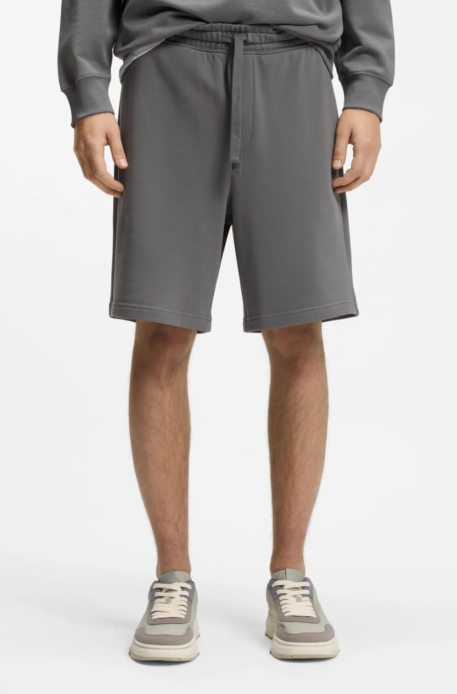 Shorts aus Baumwoll-Terry mit Logo-Print