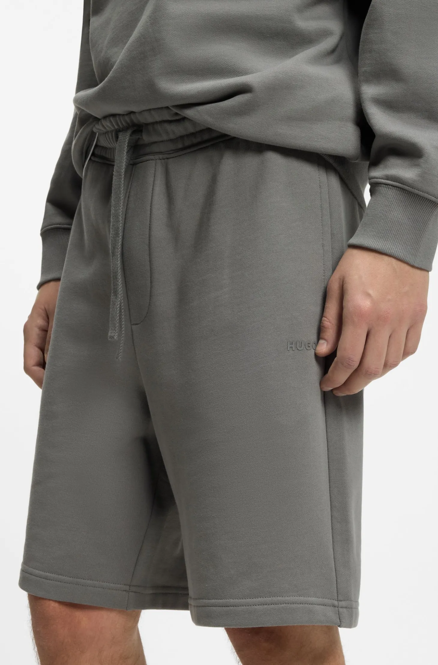Shorts aus Baumwoll-Terry mit Logo-Print