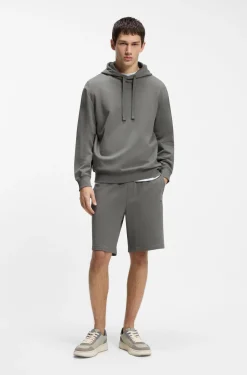Shorts aus Baumwoll-Terry mit Logo-Print