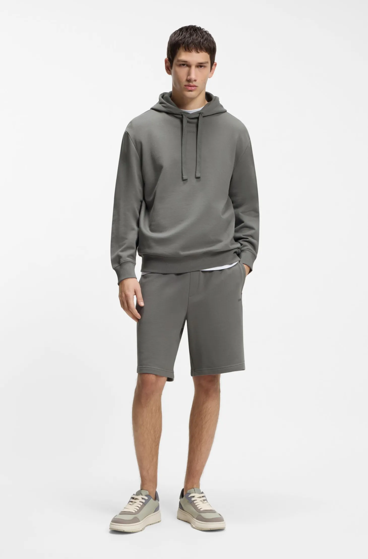 Shorts aus Baumwoll-Terry mit Logo-Print