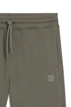 Shorts aus Baumwoll-Terry mit Logo-Patch