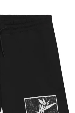 Shorts aus Baumwoll-Terry mit Artwork-Patch