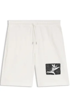 Shorts aus Baumwoll-Terry mit Artwork-Patch