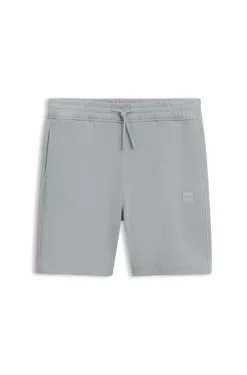 Shorts aus Baumwoll-Terry mit Logo-Patch