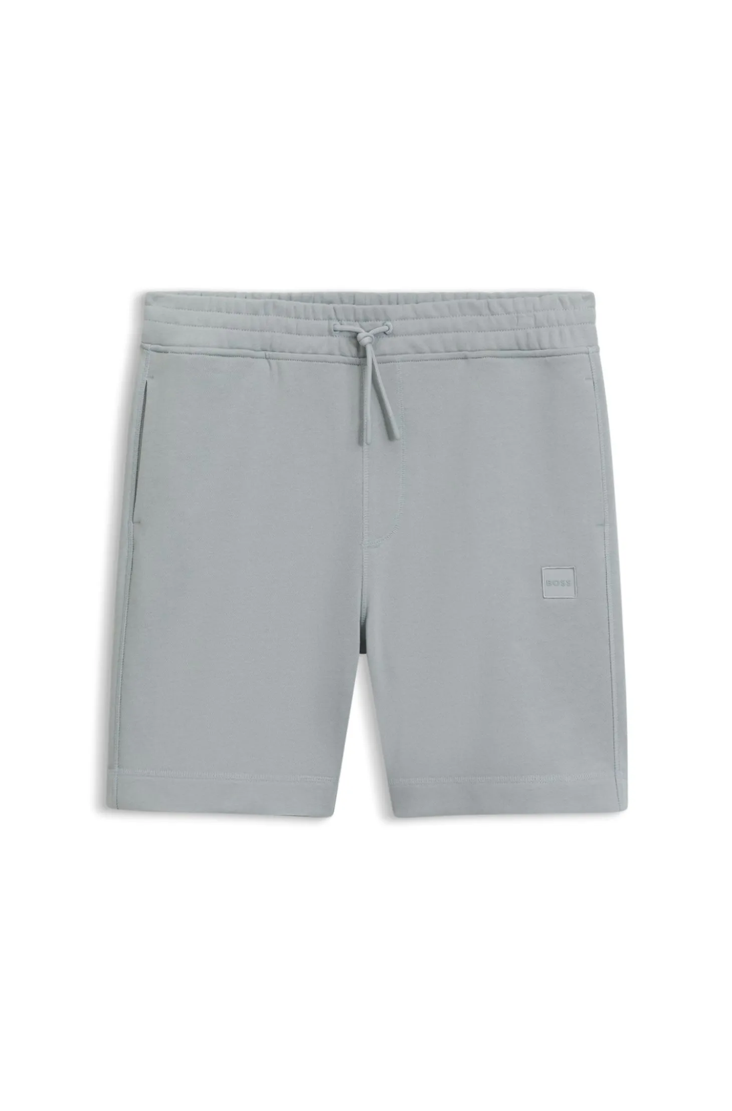 Shorts aus Baumwoll-Terry mit Logo-Patch