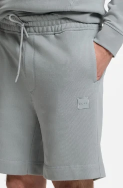 Shorts aus Baumwoll-Terry mit Logo-Patch
