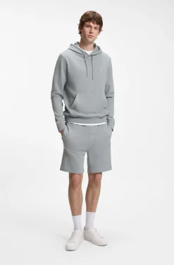 Shorts aus Baumwoll-Terry mit Logo-Patch